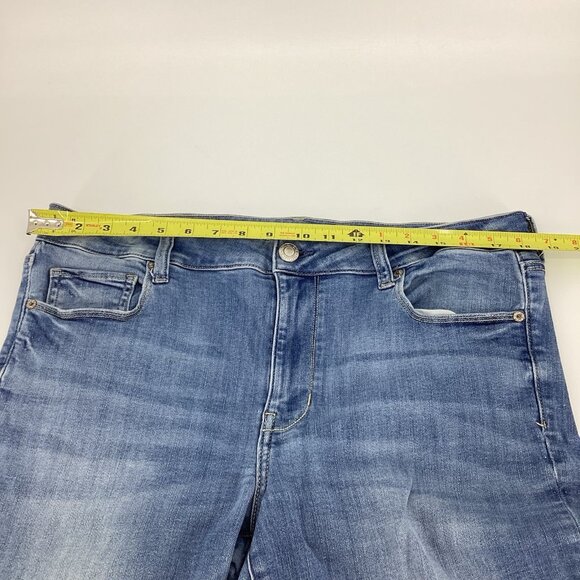 American Eagle Womens 18R Jeans Blue Sky High Skinny Leg Med Wash Denim - Picture 11 of 13